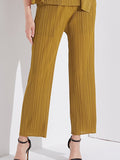 Chicmy-15 Colors Loose Elasticity High Waisted Wide Leg Pleated Pants