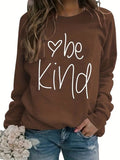 ChicmyText Letters Loose Casual Sweatshirt