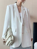 ChicmyLoose Casual Plain Lapel Collar Blazer