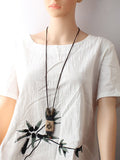 Chicmy-Vintage Wooden Star Shape  Necklaces Accessories