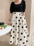 Chicmy-Polka-Dot Loose Skirts Bottoms