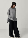 Chicmy-Casual Solid Column Wide Leg Pants