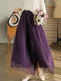 Chicmy-Casual Solid Color Chiffon Column Wide Leg Pants&Skirt