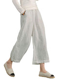 ChicmyWomen Solid Casual Linen Nights Pants