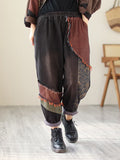 Chicmy-Contrast Color Fringed Split-Joint Long Sleeves Printed Outwear + Harem Pants  Two Pieces Set