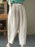 ChicmyCasual Plain Loose Cotton Pants