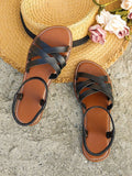 ChicmyVintage Braided Plain Slip On Beach Sandals