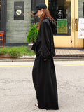 Chicmy-Loose Urban Gray Wide Leg Elastic Waist Pants