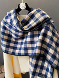 Chicmy-Vintage Imitated Cashmere Plaid Shawl&Scarf