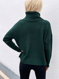 Chicmy-Casual Loose Solid Color High-Neck Long Sleeves Knitwear