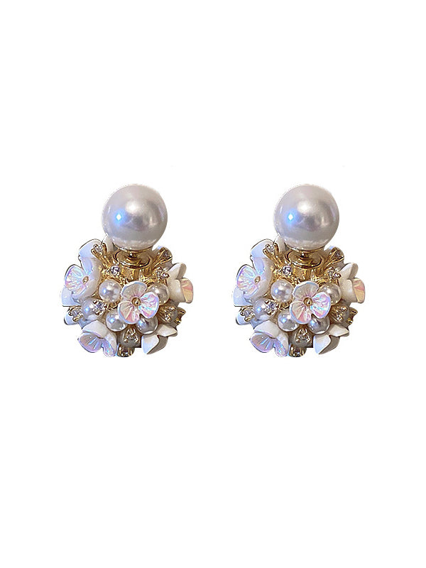 Chicmy-Original Zircon Beads Flower Earrings