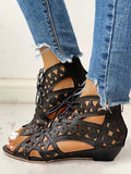 ChicmyResort Cutout Lace-Up Sandal Boots Dressy Wedding Sandals