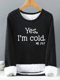 ChicmyText Letters Casual Sweatshirt