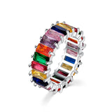 Chicmy-Charm Rhinestone ins Jewelry CZ Gold Lady Rainbow Rings