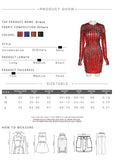 Christmas Gift Fashion Weave Cross Hollow Shining See-Through Mini Dresses Sexy Backless Ruched Club Long Sleeve Mesh Dress Summer 2023