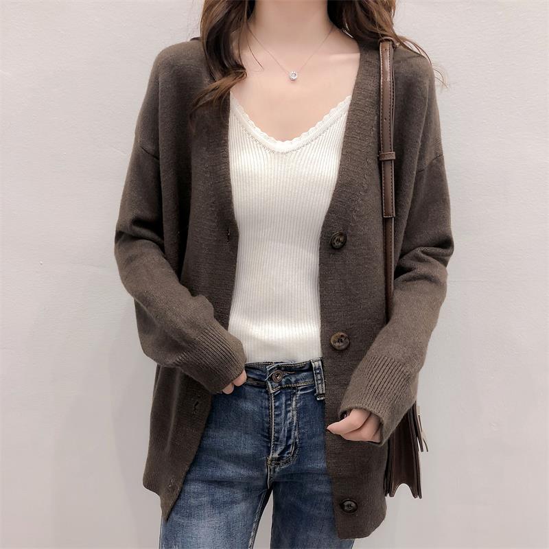 Chicmy Fall Women Clothing Oversize Womens Sweaters Autumn Vintage Loose Winter Sweater Knitted Women Cardigan Knit Button Maxi