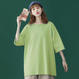 Chicmy Basic 100% Cotton T Shirt Women Summer New Oversized Solid Tees 7 Color Casual Loose Tshirt Korean O Neck Female Tops