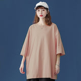 Chicmy Basic 100% Cotton T Shirt Women Summer New Oversized Solid Tees 7 Color Casual Loose Tshirt Korean O Neck Female Tops