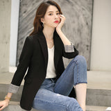 Chicmy Women Elegant Long Sleeve Single Button Blazer Jacket Casual Black Female Chic Office Lady Blazer Outwear Coat Female