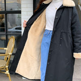 Chicmy Winter Coat Women Long Oversize Fashion Cashmere Wool Outerwear Female Long Thickening Warm Woolen Overcoat Womens Trench Coats
