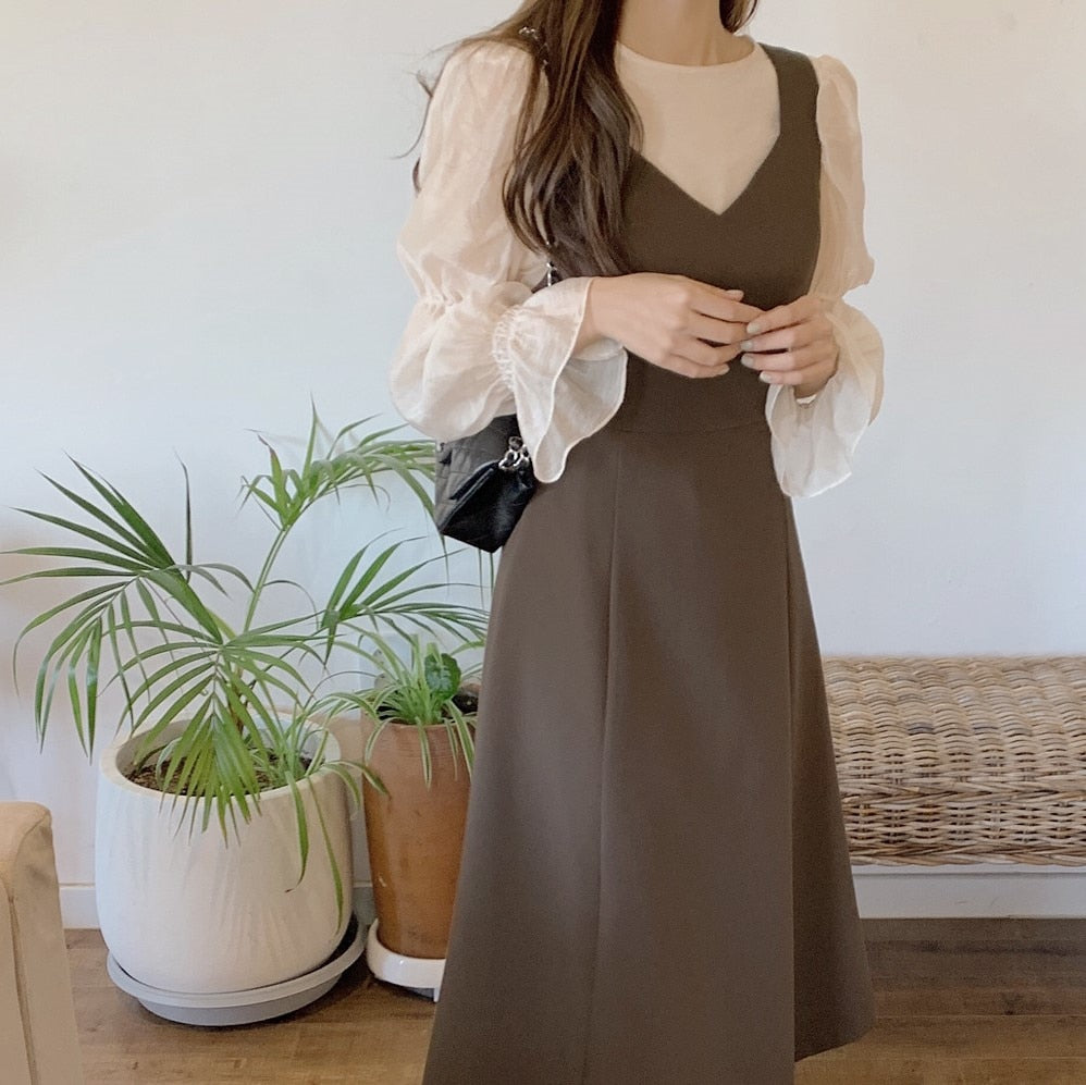 Chicmy New S Xl Spring Autumn 2 Piece Suit Sleeveless Vintage Women Dresses Female Girls Dress Suits Robe Femme Vestido Sell Separately