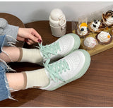 ChicMy-Fall Outfits  Autumn Fashion Women White Sneakers PU Leather Breathable Spring Flats Female Casual Sport Shoes Lace Up Ladies Platform Shoes