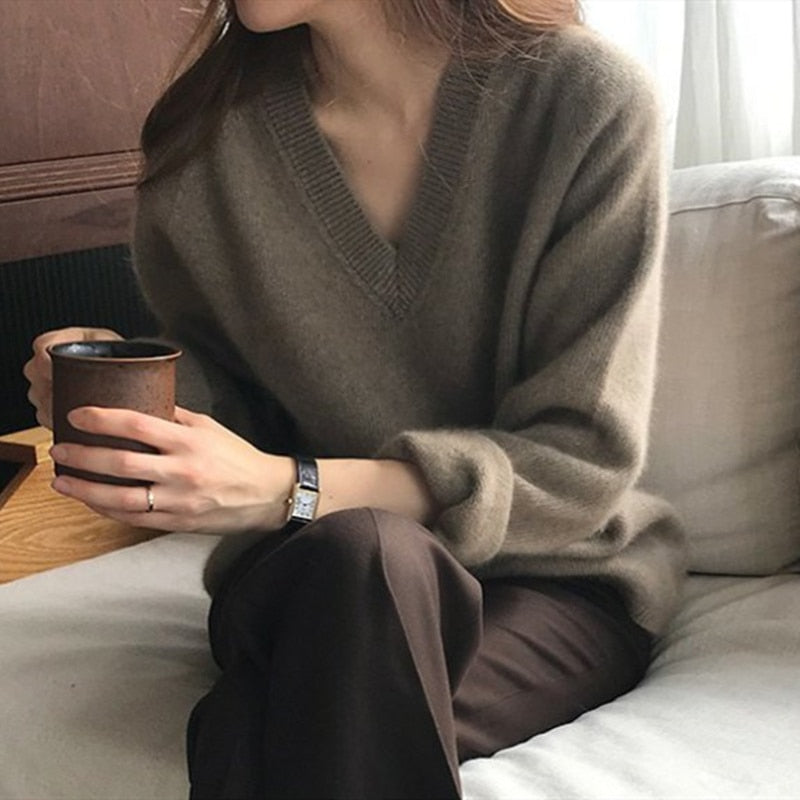 Chicmy Women Sweater Pullover Female Knitting Overszie Long Sleeve Loose Elegant Knitted Thick Outerwear Womens Winter Sweaters