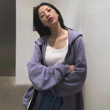 Chicmy Vintage Sweatshirt Women Fashion Long Sleeve Zip Up Hoodies Oversized Printed Thick Jacket Female Clothing Harajuku Pullover New