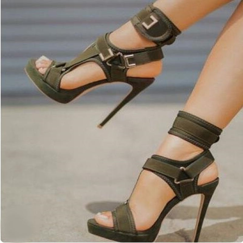 Christmas Gift Chicmy Big Size 34-43 Brand New Ladies Sexy Thin High Heels Gladiator Sandals Platform Summer Sandals Women Party Shoes Woman