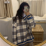 Chicmy Hoodies Women Y2k Vintage Sweatshirt Loose V-Neck Autumn Winter 2023 Korean Fashion  Long Sleeve Tops Clothes Women Sweetshirts
