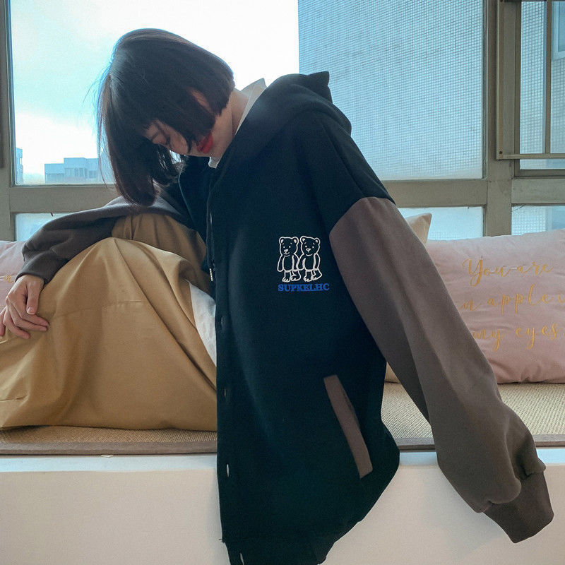 Chicmy Harajuku Oversized Kawaii Bear Vintage Hoodies Sweatshirt Streetwear Women Print Studentfashion Korean Fashion Chic Loose Top
