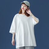 Chicmy Basic 100% Cotton T Shirt Women Summer New Oversized Solid Tees 7 Color Casual Loose Tshirt Korean O Neck Female Tops