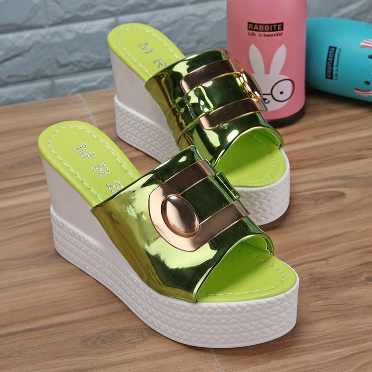 Christmas Gift Chicmy Women's Slippers; 2023 Summer New Fish Mouth Wedge Platform Women's Shoes Fashion High Heel Sandals