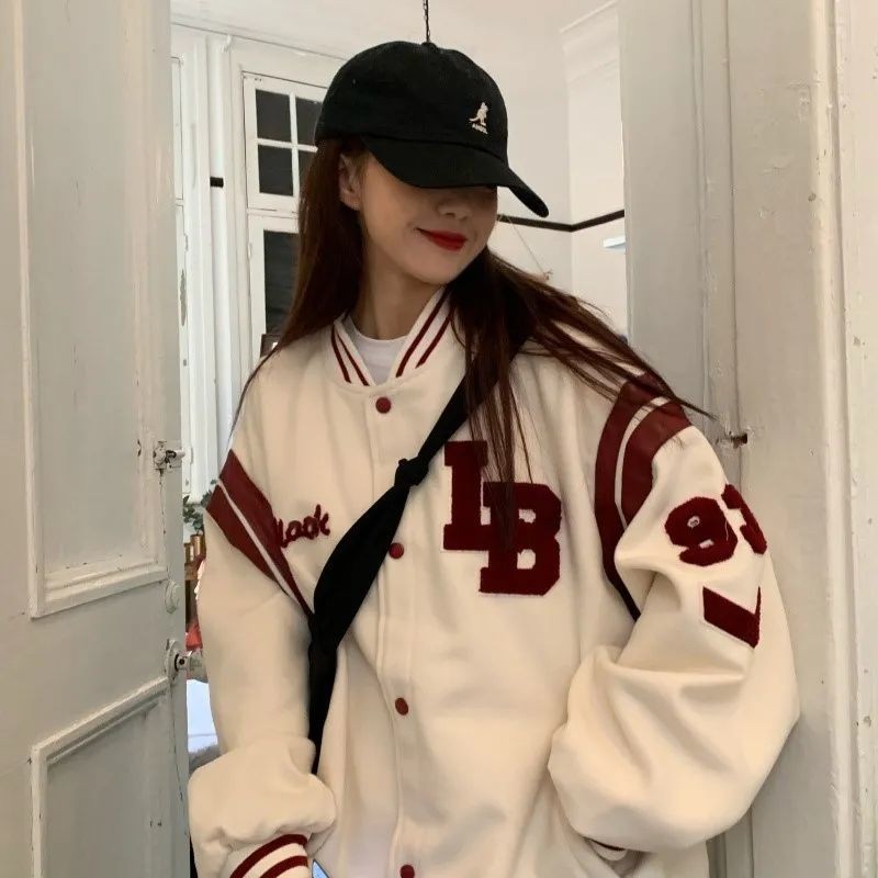 Chicmy Streetwear Letter Embroidery Sweatshirt Hoodies 2023 Autumn Korean Fashion Clothes Tops Female Baseball Uniform Women Sweetshirt