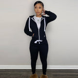 Chicmy Women's Y2K 2 Piece Tracksuit Set Warm Velour Jogger Sweat Outfits Hoodie + Sweatpants With Pockets Full Zip Sportswear  Winter