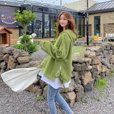 Chicmy Oversized Ulzzang Hoodie Pullover 2023 Spring New Trendy Solid Color Clothing Tops For Women Full Sleeves Harajuku Sweatshirts