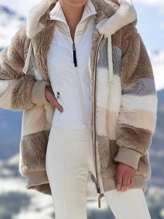 Chicmy Women's Hoodie Winter Warm Loose Oversized Sweatshirt Zip Up Hooded Female Fashion Coatfashion Clothing Hoodies Fleece Jacket