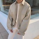 Chicmy-Korean style, Korean men's outfit, minimalist style, street fashion No. 401 OVERSIZE LEATHER JK