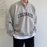 Chicmy-Korean style, Korean men's outfit, minimalist style, street fashion No. 4100 HALF ZIP-UP COLORADO TULENECK SWEATER