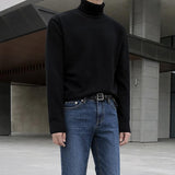 Chicmy-Korean style, Korean men's outfit, minimalist style, street fashion Winter Outfits  High Hecked Sweater THICK TULENECK