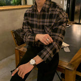 Chicmy-Korean style, Korean men's outfit, minimalist style, street fashion PLAID SHIRT Spring Outfits, Autumn Outfits