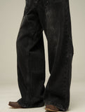 Chicmy-Korean style, Korean men's outfit, minimalist style, street fashion BLACK RODEO DENIM JEANS