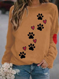 ChicmyCrew Neck Dog Casual Sweatshirt