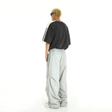 Chicmy-Korean style, Korean men's outfit, minimalist style, street fashion No. 9602 WIDE STRAIGHT TOOLING PANTS