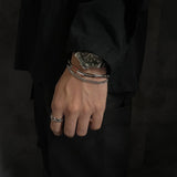 Chicmy-Korean style, Korean men's outfit, minimalist style, street fashionDOUBLE LAYER CHAIN BRACELET