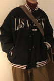 Chicmy-Korean style, Korean men's outfit, minimalist style, street fashion LAS VEGAS VARSITY JACKET