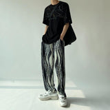 Chicmy-Korean style, Korean men's outfit, minimalist style, street fashion No. 1751 THIN PLEATED WIDE PANTS