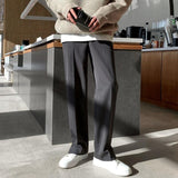 Chicmy-Korean style, Korean men's outfit, minimalist style, street fashionNo. 4000 DRAPE STRAIGHT WIDE PANTS