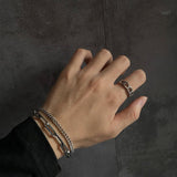 Chicmy-Korean style, Korean men's outfit, minimalist style, street fashionDOUBLE LAYER CHAIN BRACELET