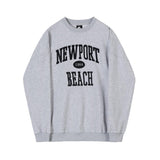 Chicmy-Korean style, Korean men's outfit, minimalist style, street fashionNo. 4006 ROUND NECK EMBROIDERED LETTER SWEATER